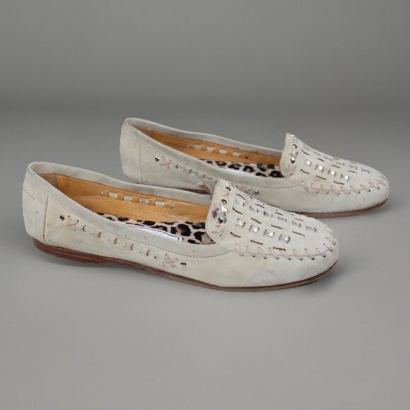 Warren Edwards Women's Suede Leather Size 9 Slip On Shoes Loafers Flat Moccasin - Picture 3 of 11